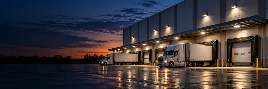 Conceptual loading dock lighting application illustration