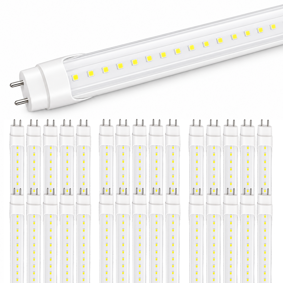 30 pack of 4 foot Type A+B LED T8 tubes with G13 bi-pin ends