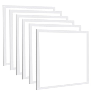 White 2x2 LED panel lights arranged in an overlapping group