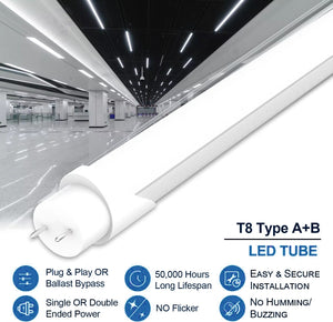 2FT 5CCT selectable Type A+B LED T8 tube light