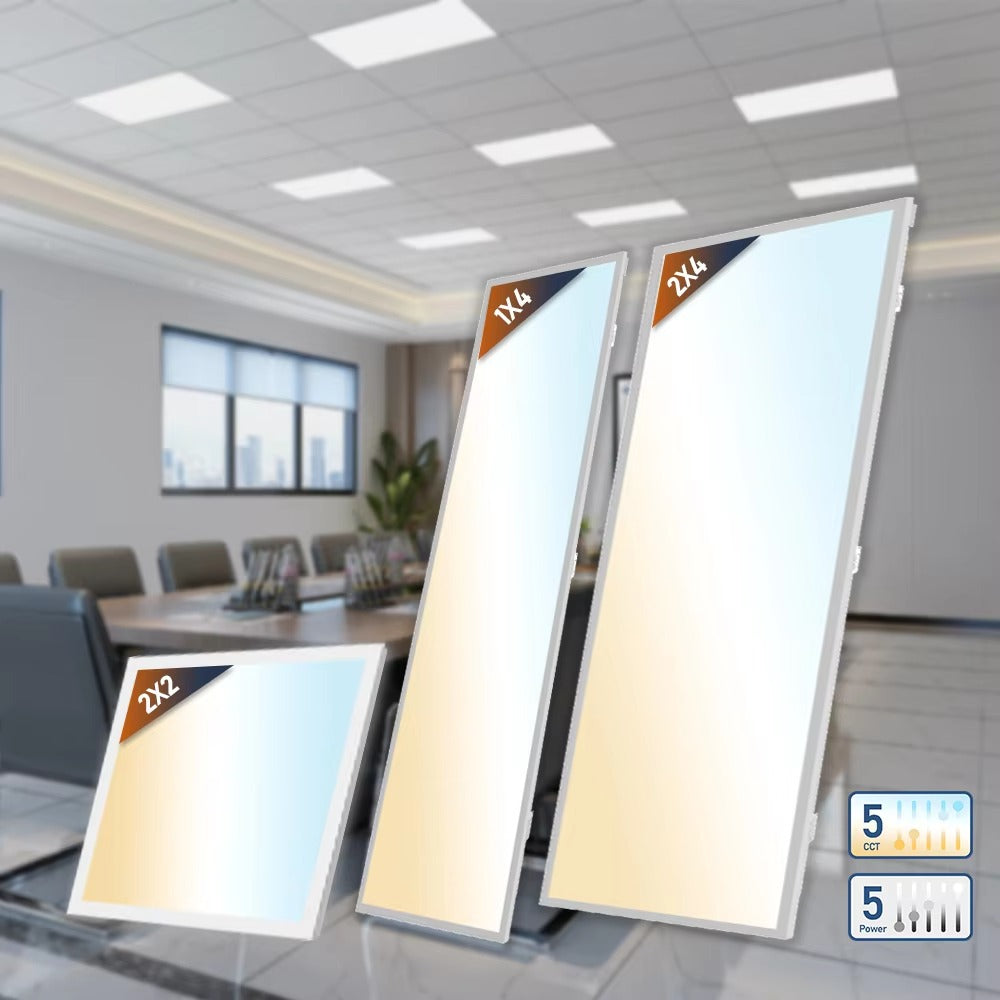 1x4 Sensor-Ready LED Panel Light, 40W Max, 5CCT Selectable