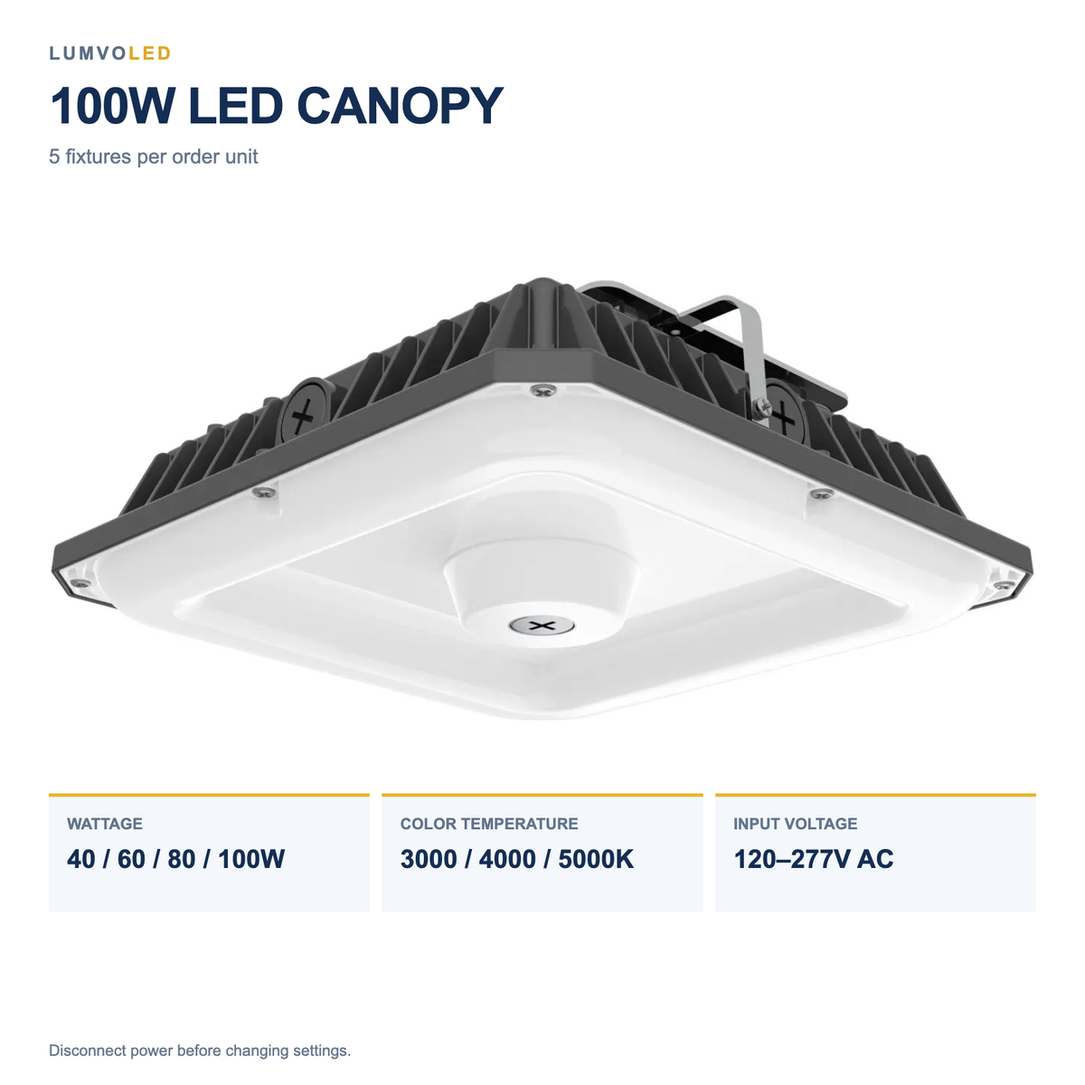 100W LED CANOPY — configuration
