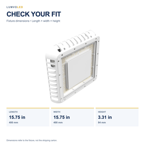 200W LED CANOPY — dimensions