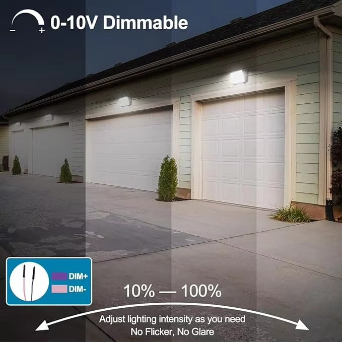 120/100/80W Traditional LED Wall Pack, 3CCT, Photocell, 0-10V Dimmable