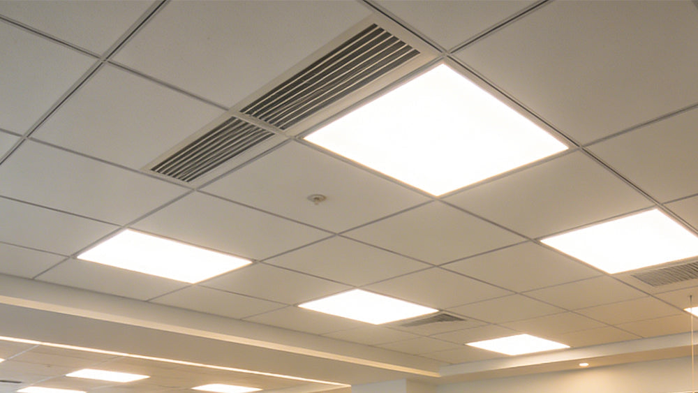 Illustration of LED lighting in an office