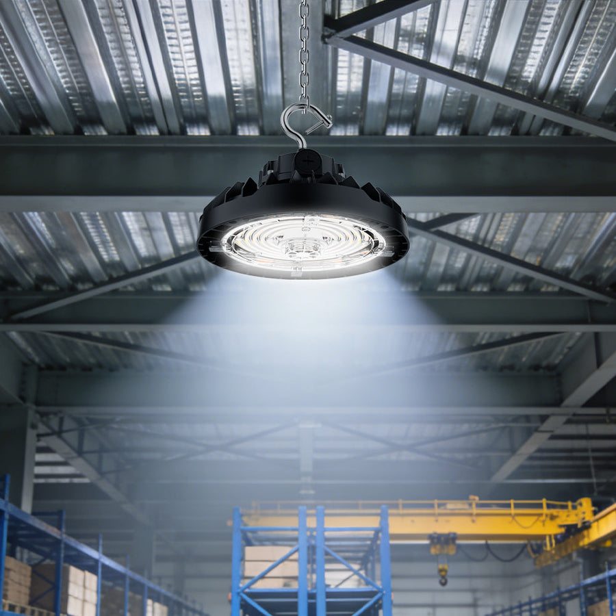 Illustration of high bay lighting in an industrial interior