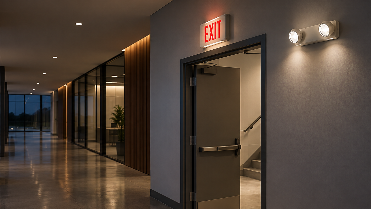 Conceptual emergency lighting application illustration