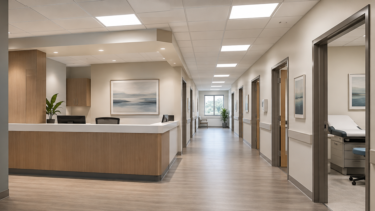 Conceptual medical lighting application illustration