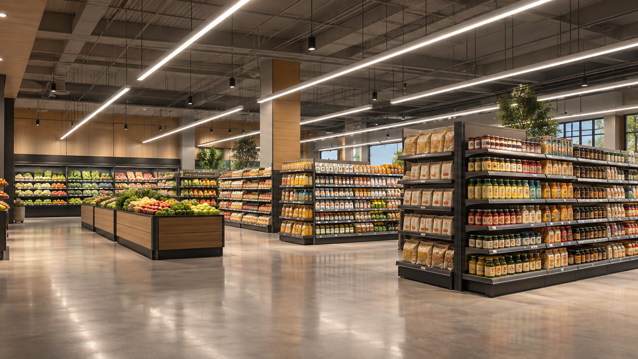 Conceptual retail lighting application illustration