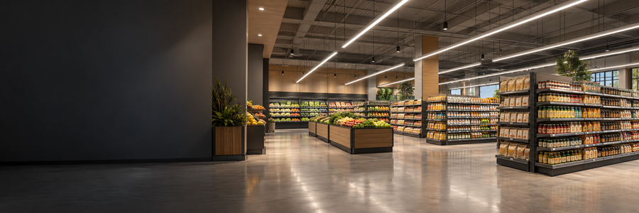 Conceptual retail lighting application illustration