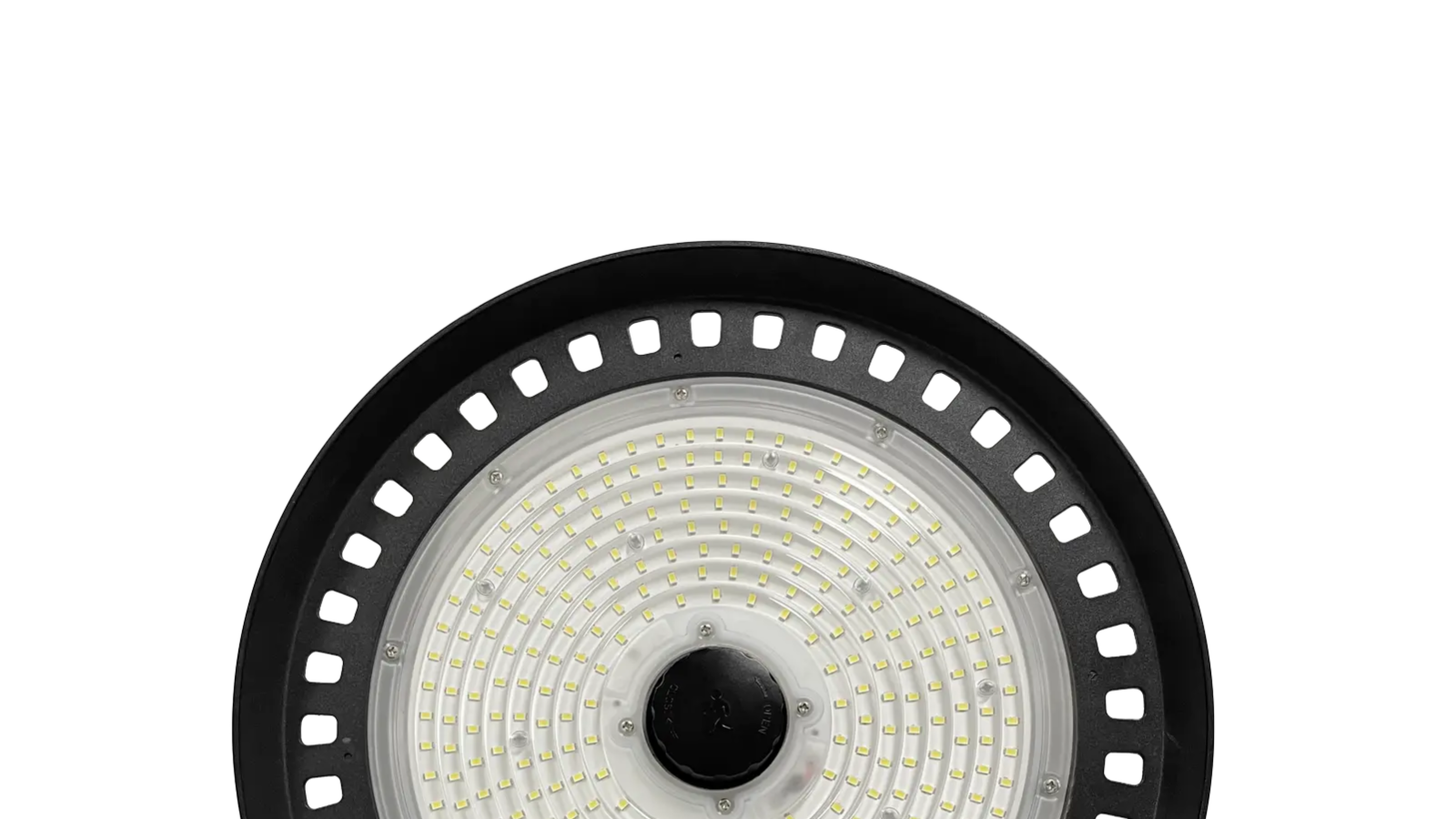 150W maximum UFO LED high bay with a sensor base; sensor head sold separately