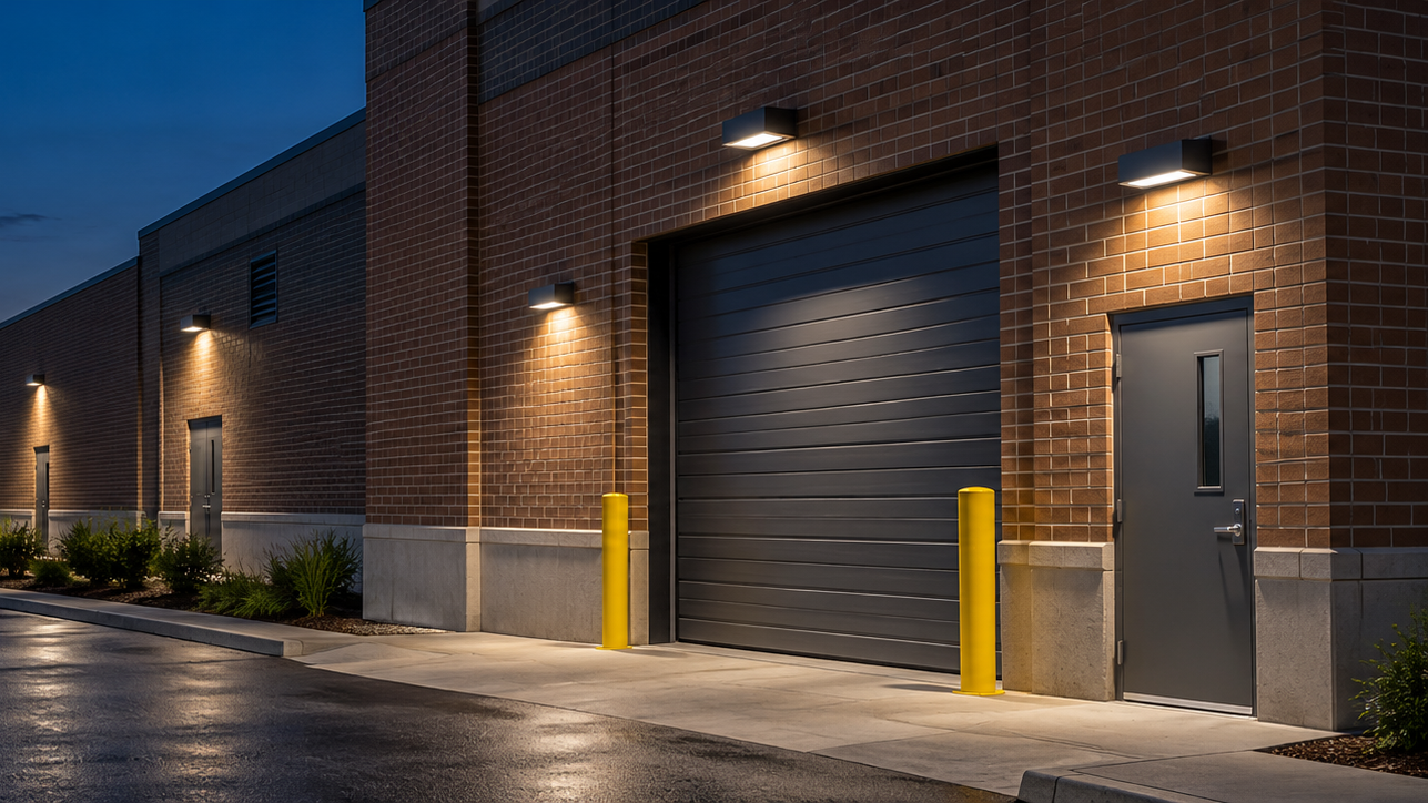 Conceptual wall pack lighting application illustration