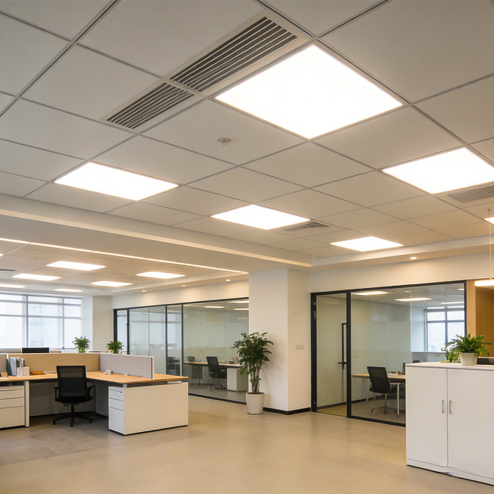 Illustration of panel lighting in an office