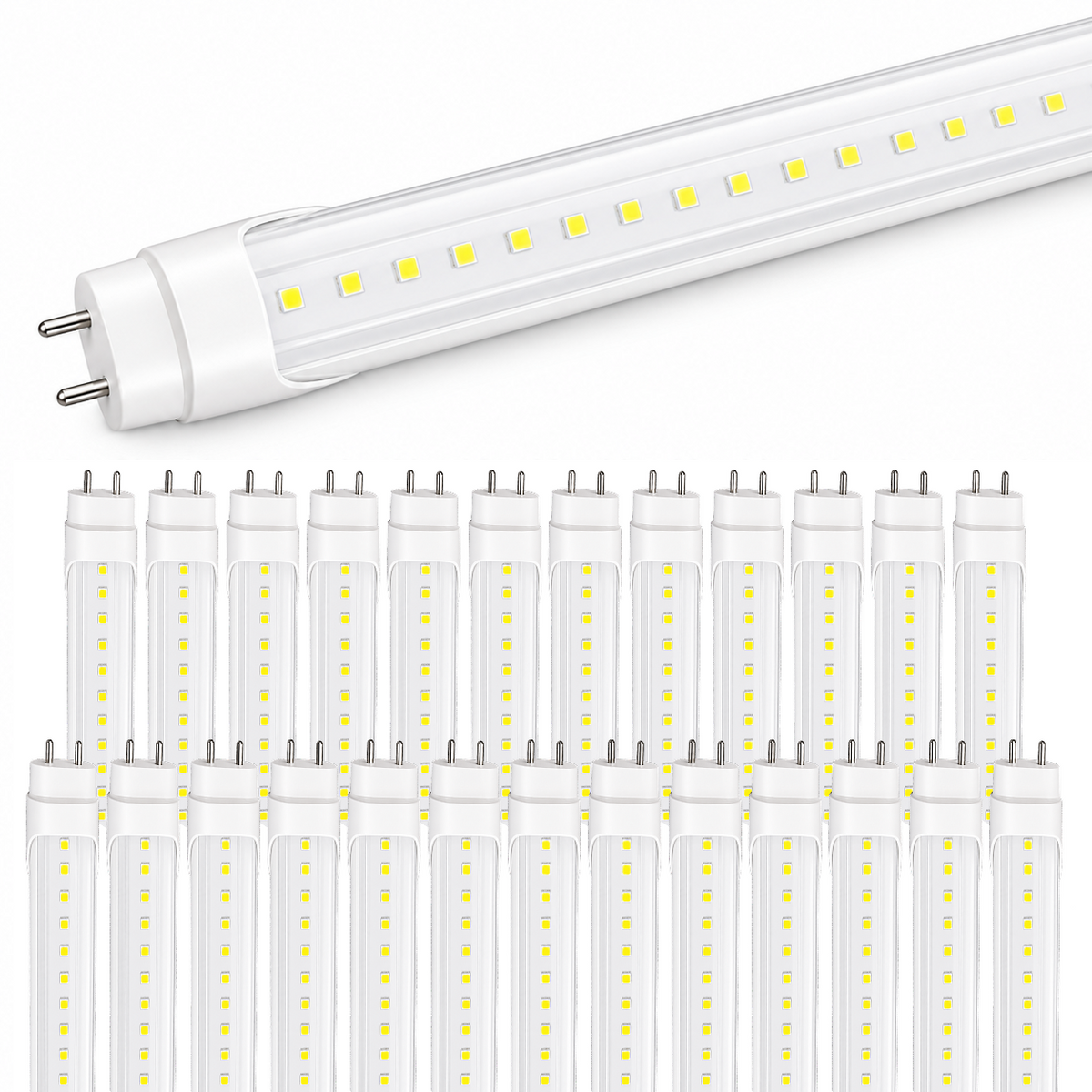 25 pack of 4 foot Type A+B LED T8 tubes with G13 bi-pin ends