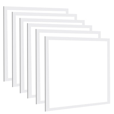 White 2x2 LED panel lights arranged in an overlapping group
