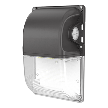 30/25/18W Mini LED Wall Pack, 3CCT, Dusk-to-Dawn Photocell