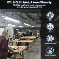 High-output 4FT LED shop light installed in a workshop