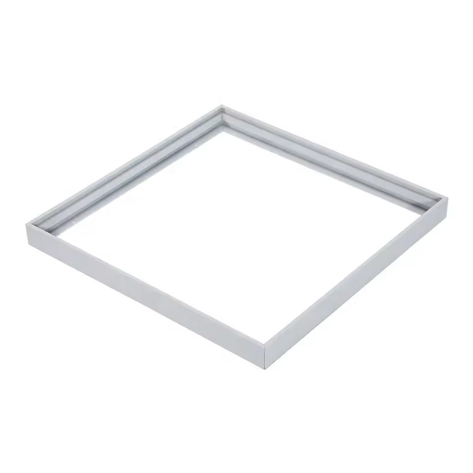 White 2x2 LED panel mounting frame shown on a white background