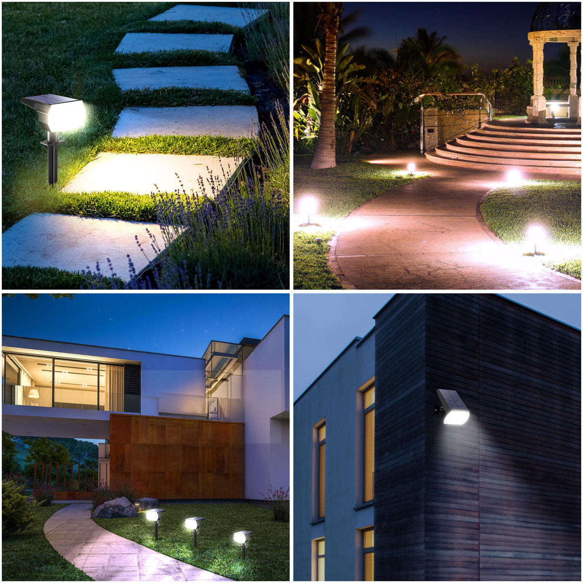 Solar LED Landscape Spotlight, 6000K, IP65, 3 Lighting Modes
