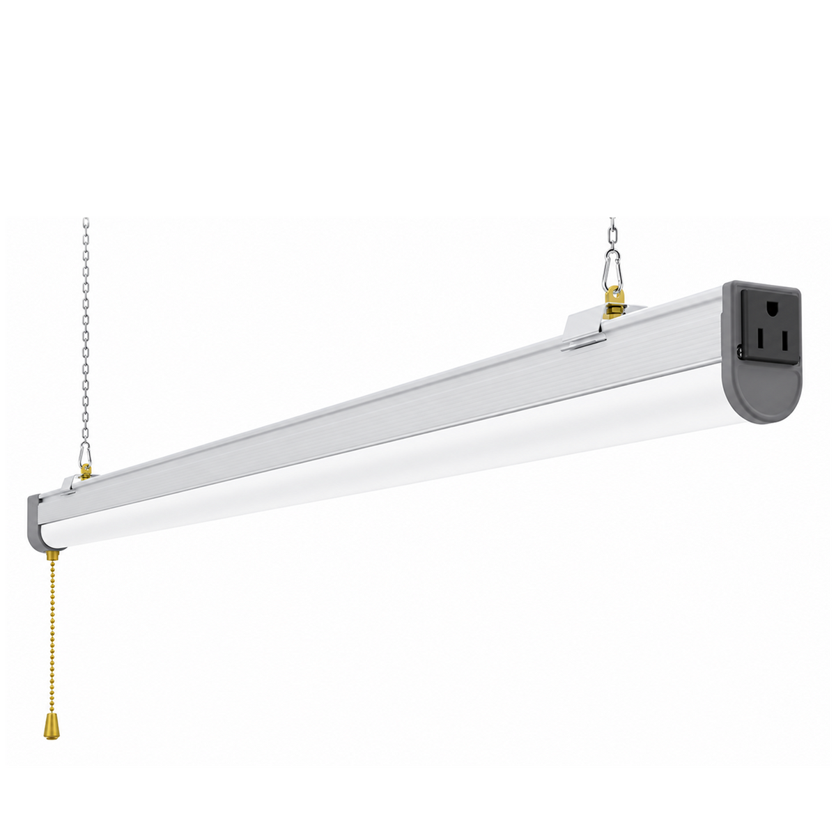 80W slim 4FT linkable LED shop light with pull chain