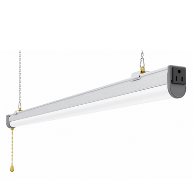 80W slim 4FT linkable LED shop light with pull chain