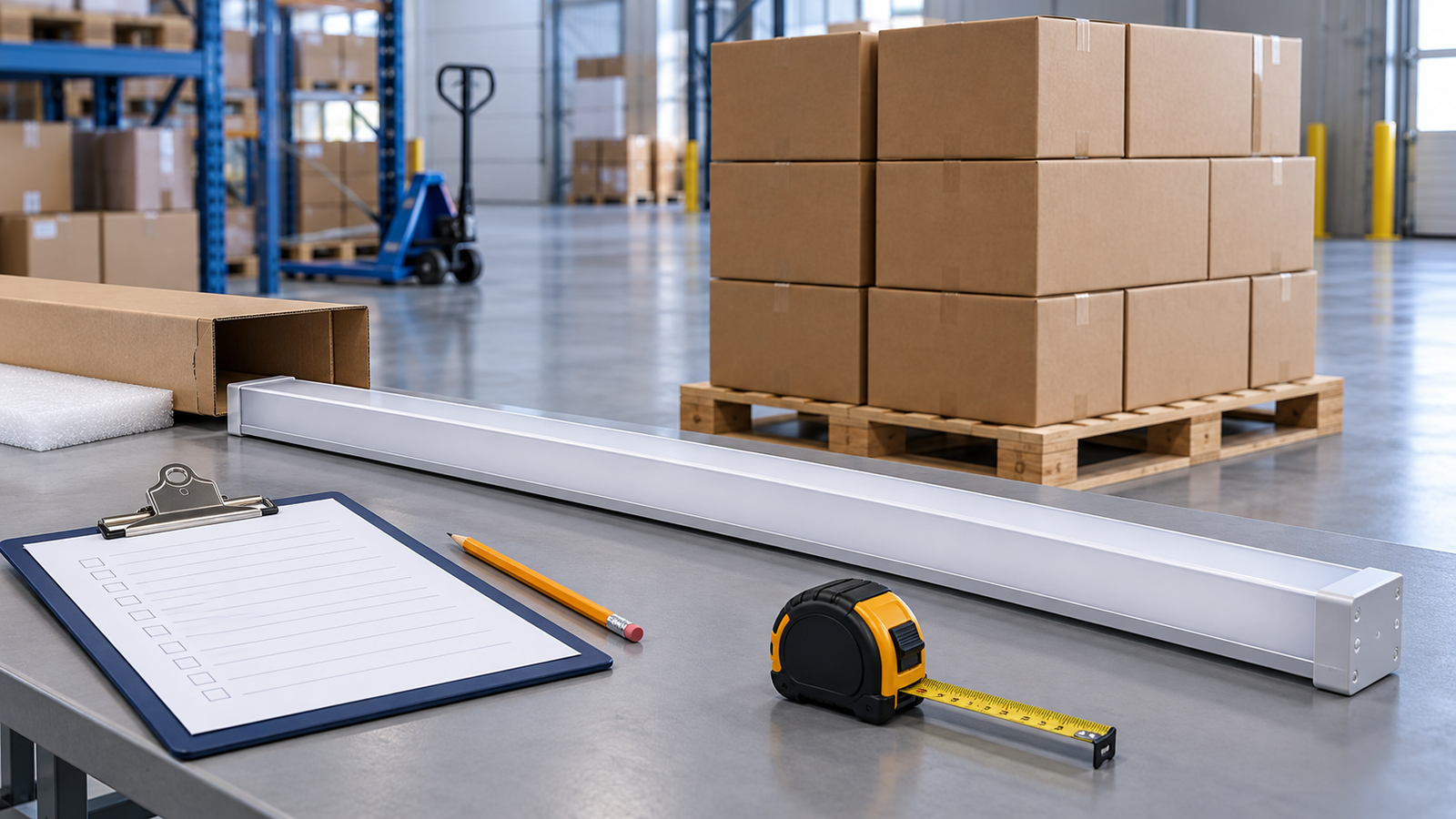 Commercial lighting project planning checklist and bulk order cartons