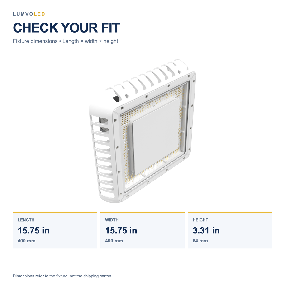 200W LED CANOPY — dimensions