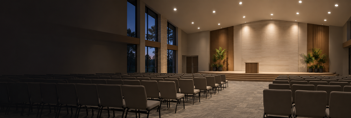 Understand the house of worship event space application — conceptual application illustration
