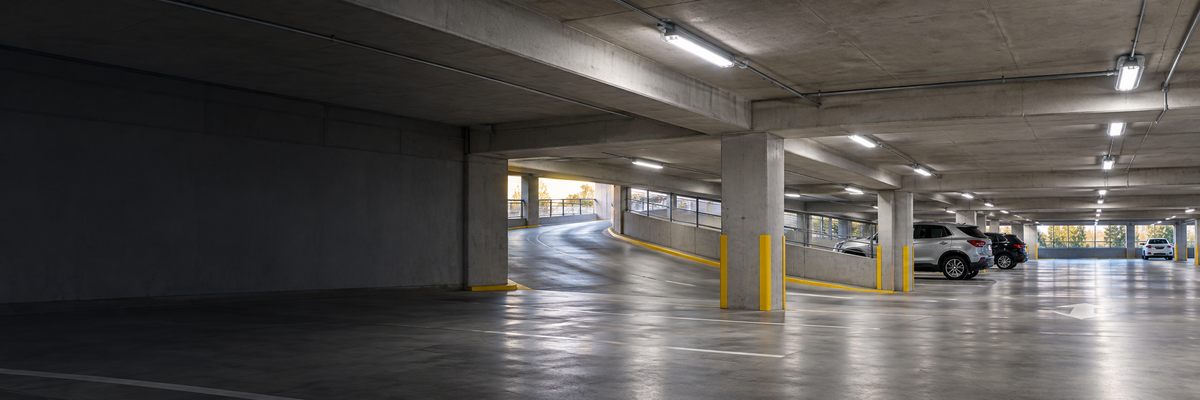 Understand the parking garage canopy application — conceptual application illustration