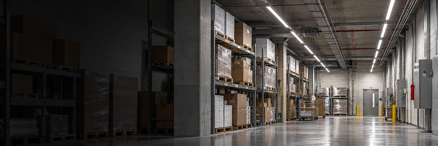 Linear lighting for an industrial work area application illustration